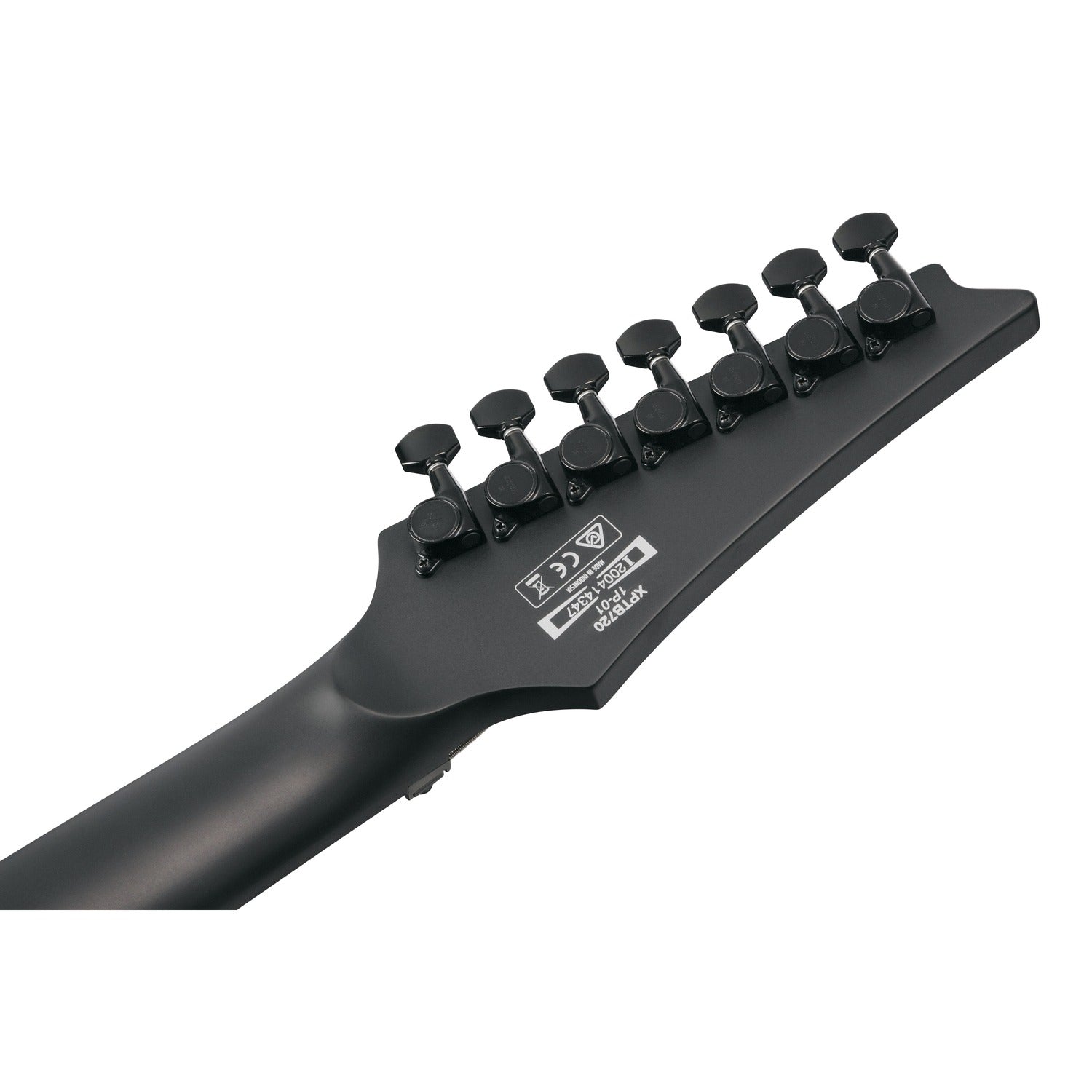 Ibanez Electric Guitars Black Flat Ibanez X IronLabel Series XPTB720 7 String Electric Guitar