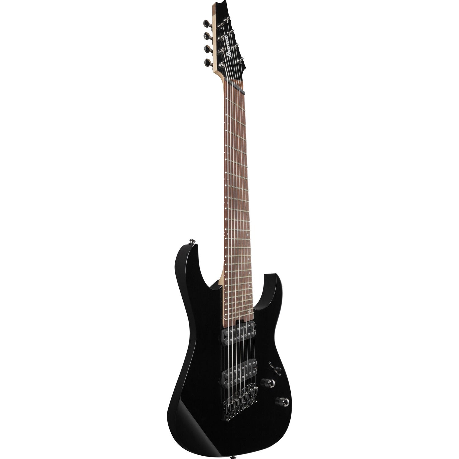Ibanez Electric Guitars Black Ibanez RGMS8 RG Standard Series 8 String Electric Guitar