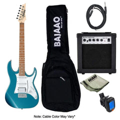 Ibanez Electric Guitars Bundles Metallic Light Blue Ibanez GRX40 Standard Electric Guitar Bundle