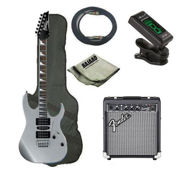 ibanez electric guitars bundles silver fender frontman 10g ibanez grg170dx electric guitar standard guitar bundle