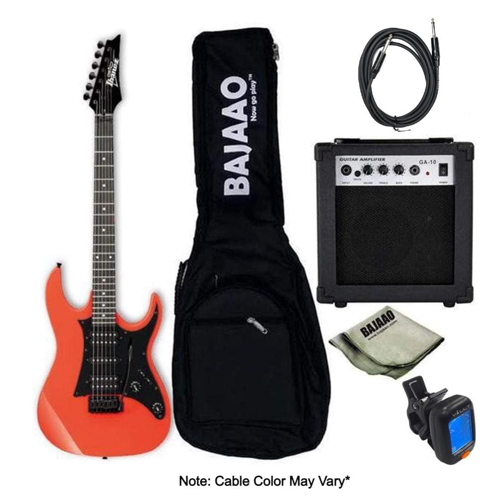 ibanez electric guitars bundles vivid red ibanez grx55b standard electric guitar bundle #color_vivid-red