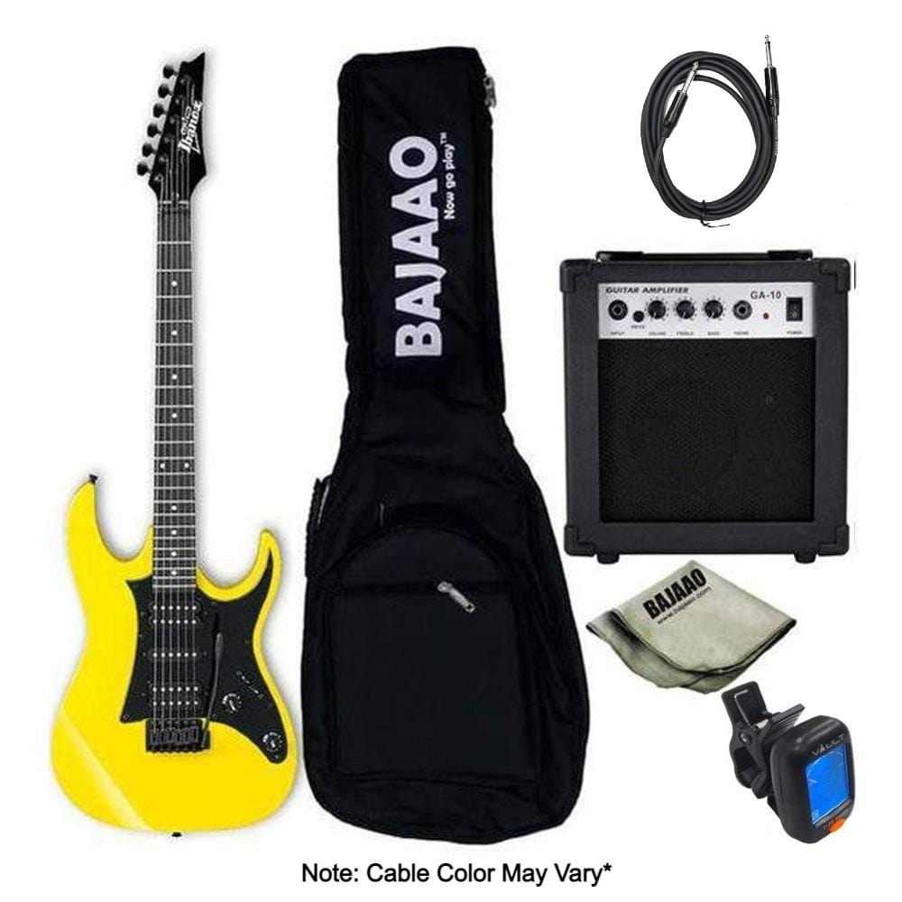 ibanez electric guitars bundles yellow ibanez grx55b standard electric guitar bundle #color_yellow