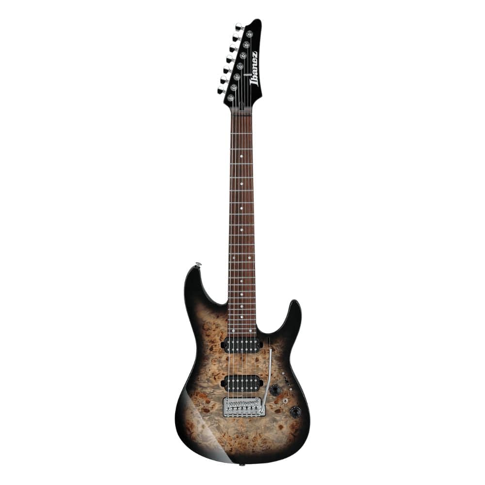 ibanez electric guitars charcoal black burst ibanez az427p1pb premium az series 7 string electric guitar with gigbag - charcoal black burst
