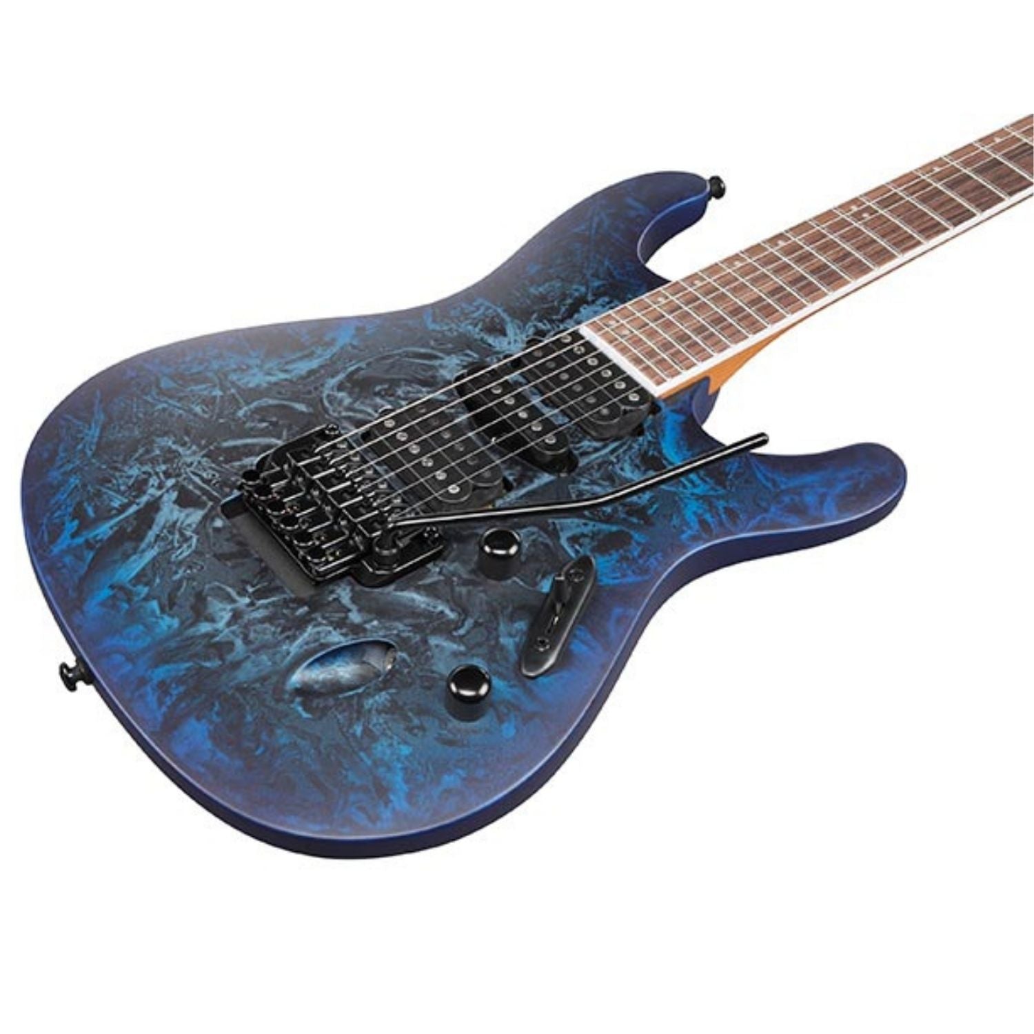 Ibanez Electric Guitars Cosmic Blue Frozen Matte Ibanez S770 S Series 6 String Electric Guitar