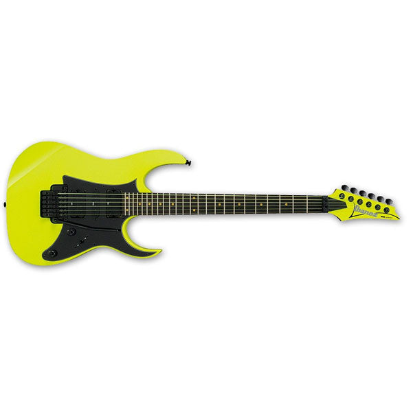 ibanez electric guitars fluorescent yellow ibanez premium series rg2xxv 25th anniversary electric guitar