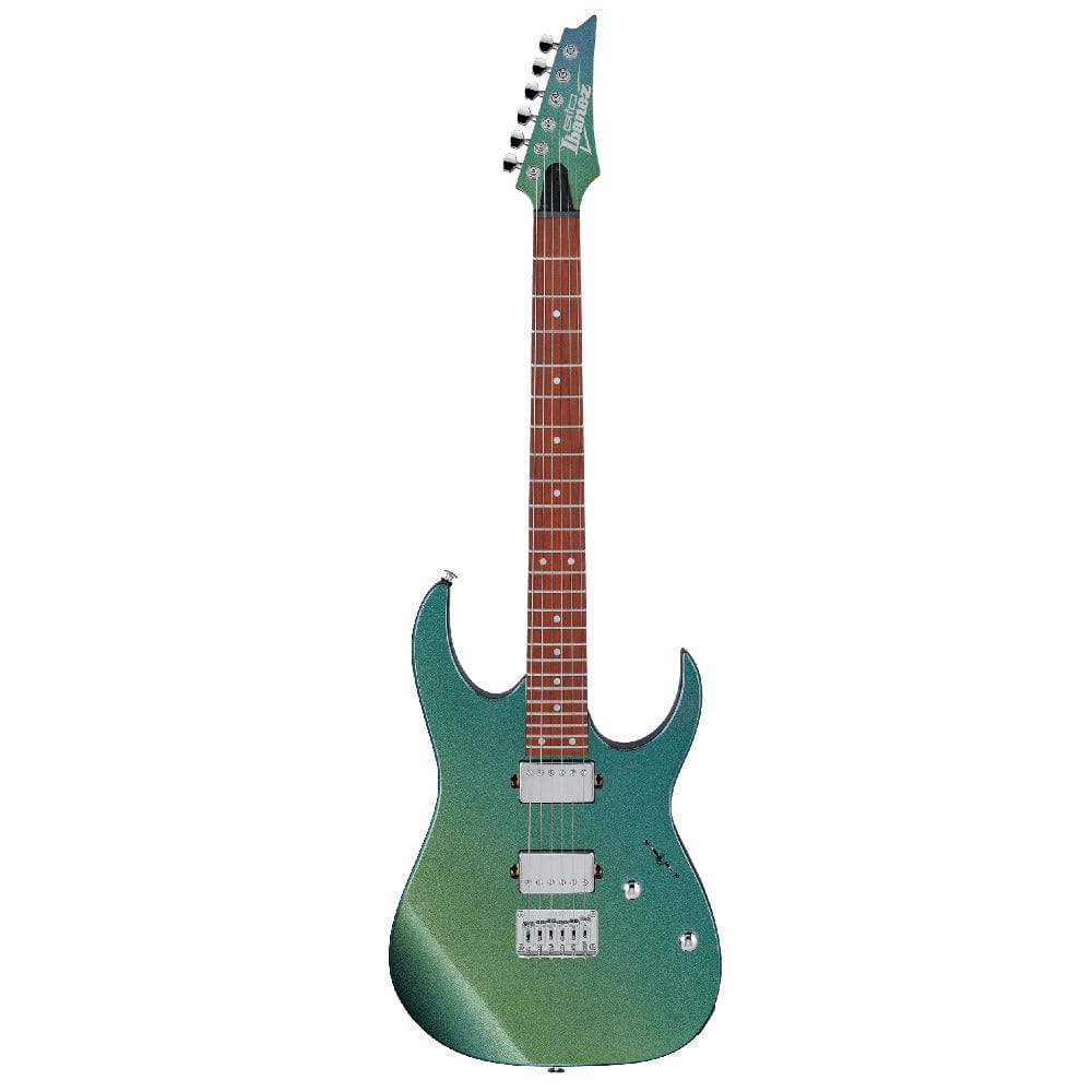 ibanez electric guitars green yellow chameleon ibanez grg121sp 6 string electric guitar