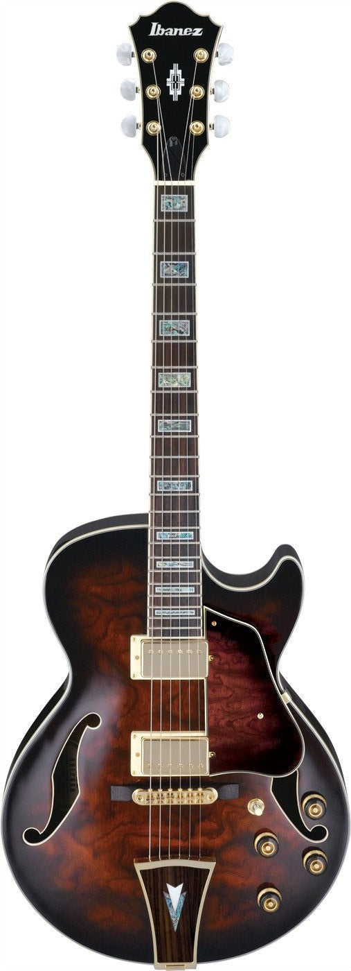 ibanez electric guitars ibanez ag95 artcore electric guitar - dark brown sunburst