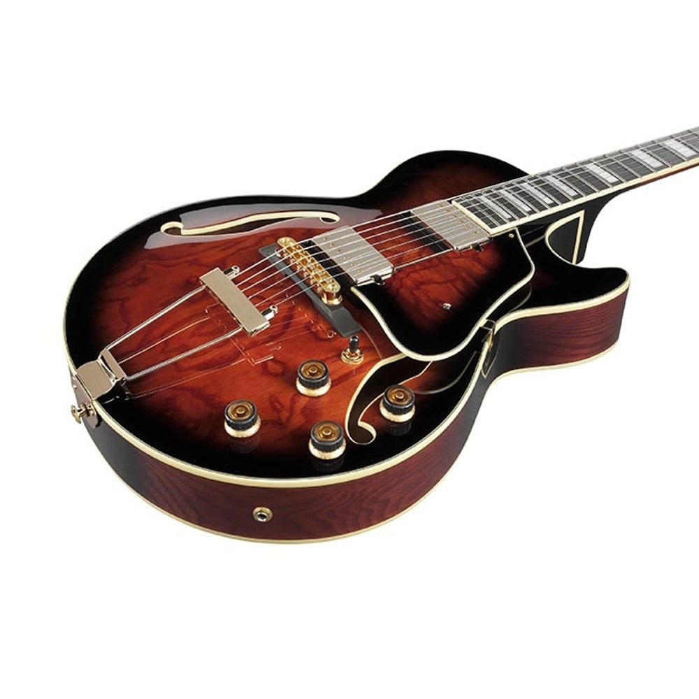 ibanez electric guitars ibanez ag95qa hollowbody electric guitar