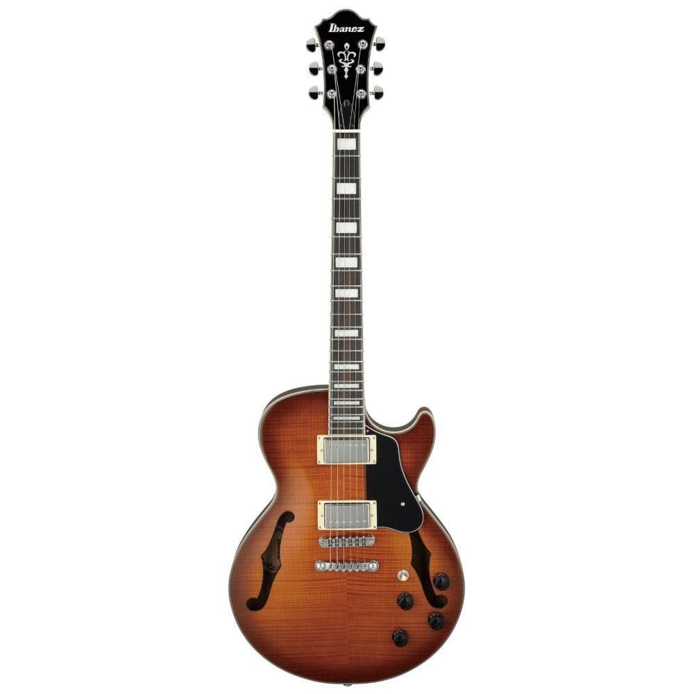 ibanez electric guitars ibanez ags artcore series ags73fm-vls electric guitar- violin sunburst