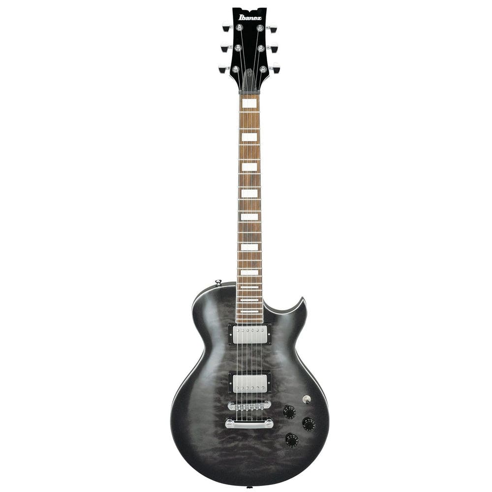 ibanez electric guitars ibanez art-120qa series 6-string electric guitar - transparent black