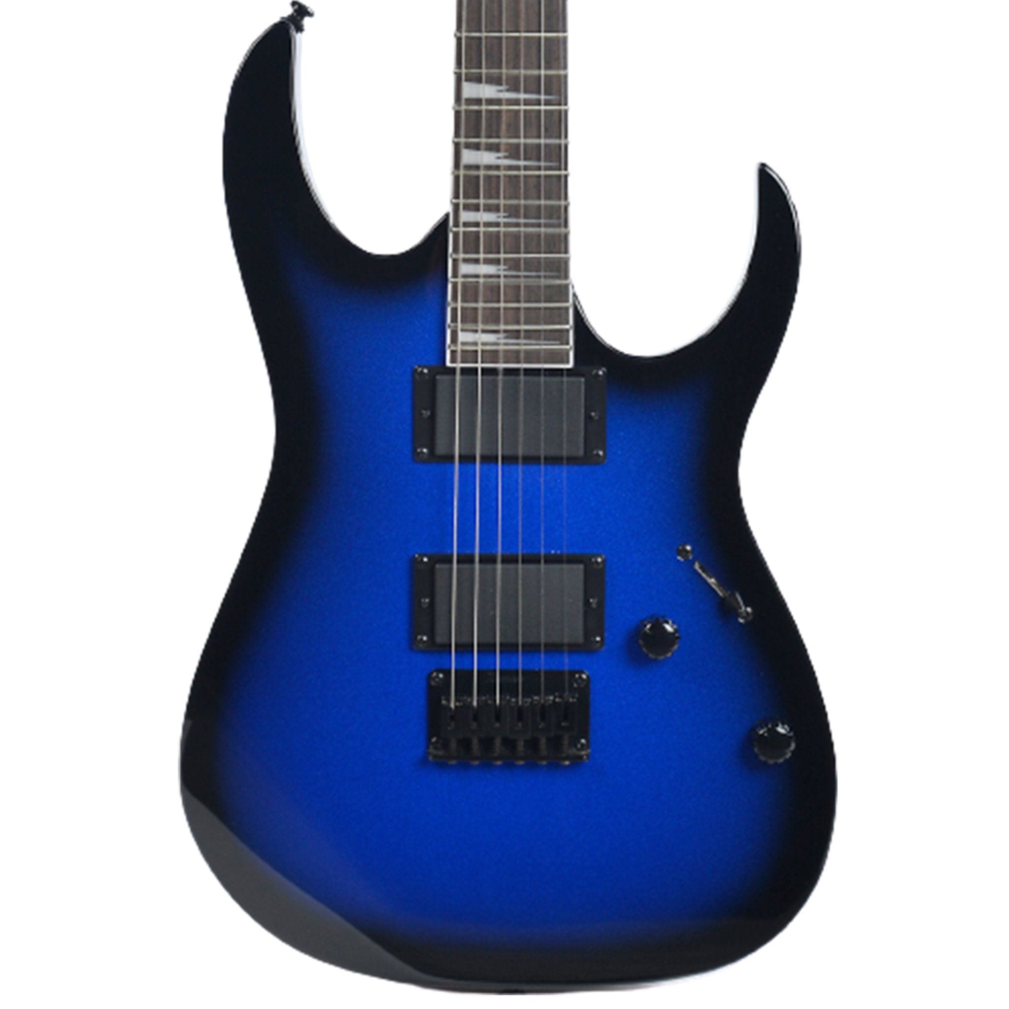 ibanez electric guitars ibanez grg121dx rg gio series electric guitar #color_starlight-blue-sunburst