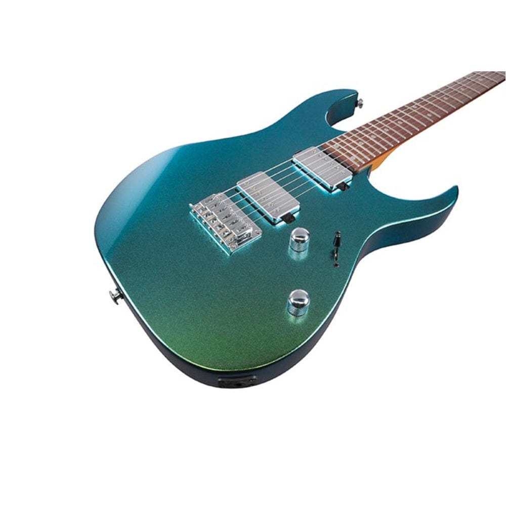 ibanez electric guitars ibanez grg121sp 6 string electric guitar #color_green-yellow-chameleon
