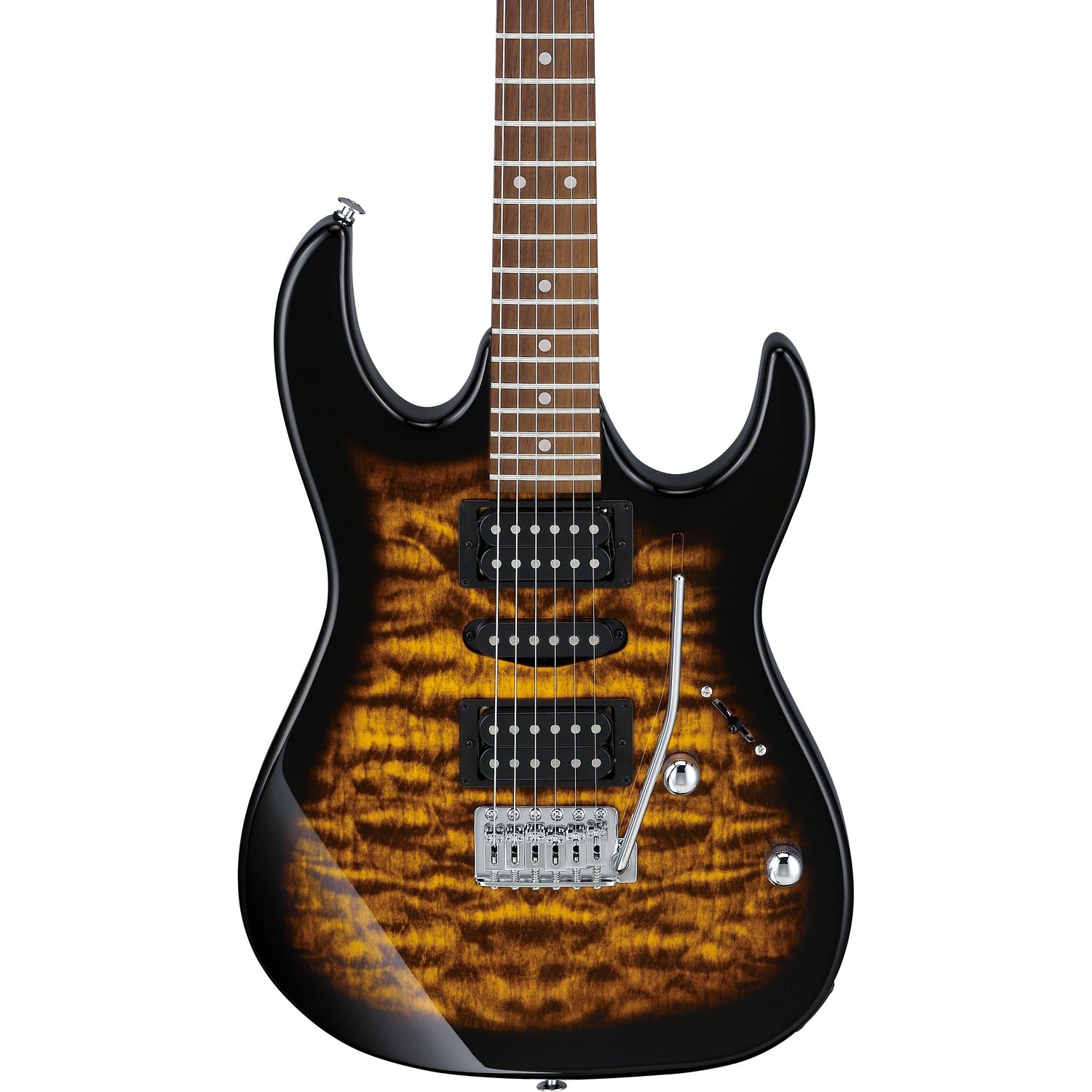 Ibanez Electric Guitars Ibanez GRX70QA RG Gio Series 6-String Electric Guitar #color_sunburst