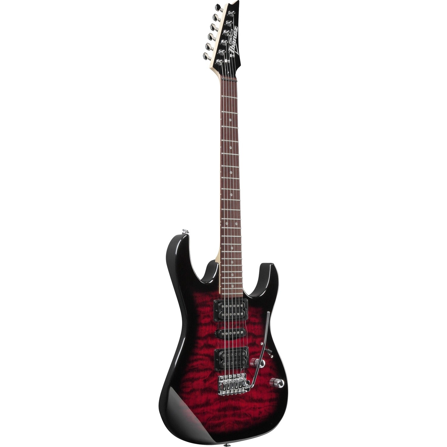 Ibanez Electric Guitars Ibanez GRX70QA RG Gio Series 6-String Electric Guitar #color_transparent-red-burst