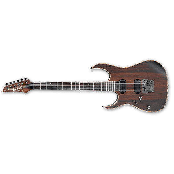 ibanez electric guitars ibanez premium series rg721rwl lefty electric guitar - charcoal brown flat