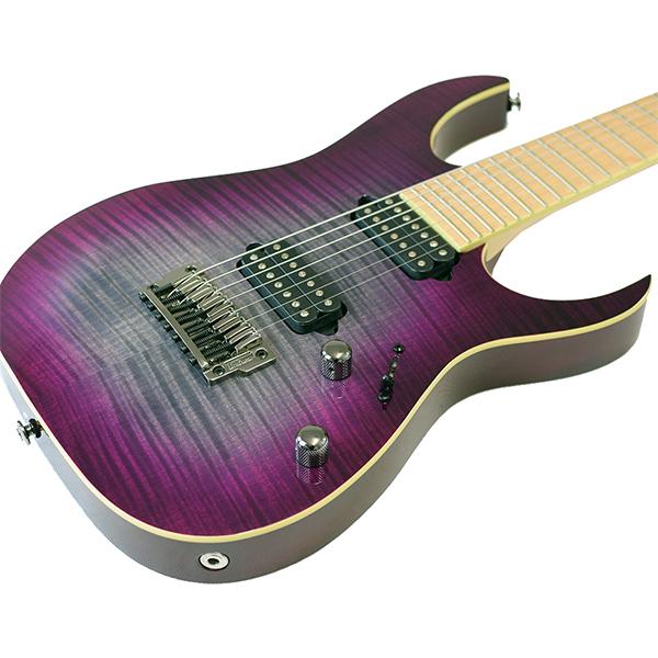 ibanez electric guitars ibanez rg752fmmsf 7 string electric guitar - doom purple burst