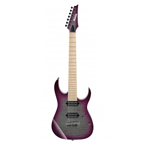 ibanez electric guitars ibanez rg752fmmsf 7 string electric guitar - doom purple burst