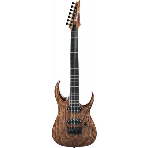 ibanez electric guitars ibanez rgaix7u iron label 7-string electric guitar - antique brown stained