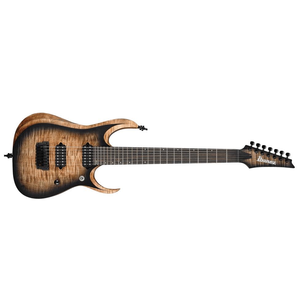 ibanez electric guitars ibanez rgd71al axiom label series 7-string electric guitar - antique brown stained burst