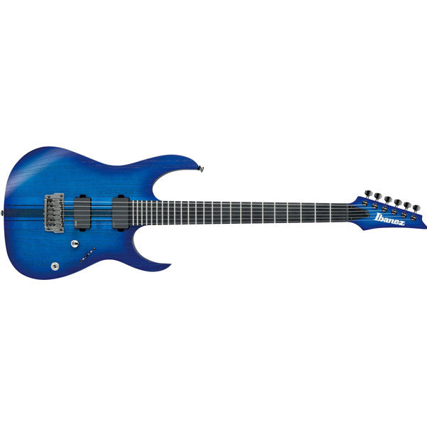 ibanez electric guitars ibanez rgit20fe iron label electric guitar - sapphire blue flat