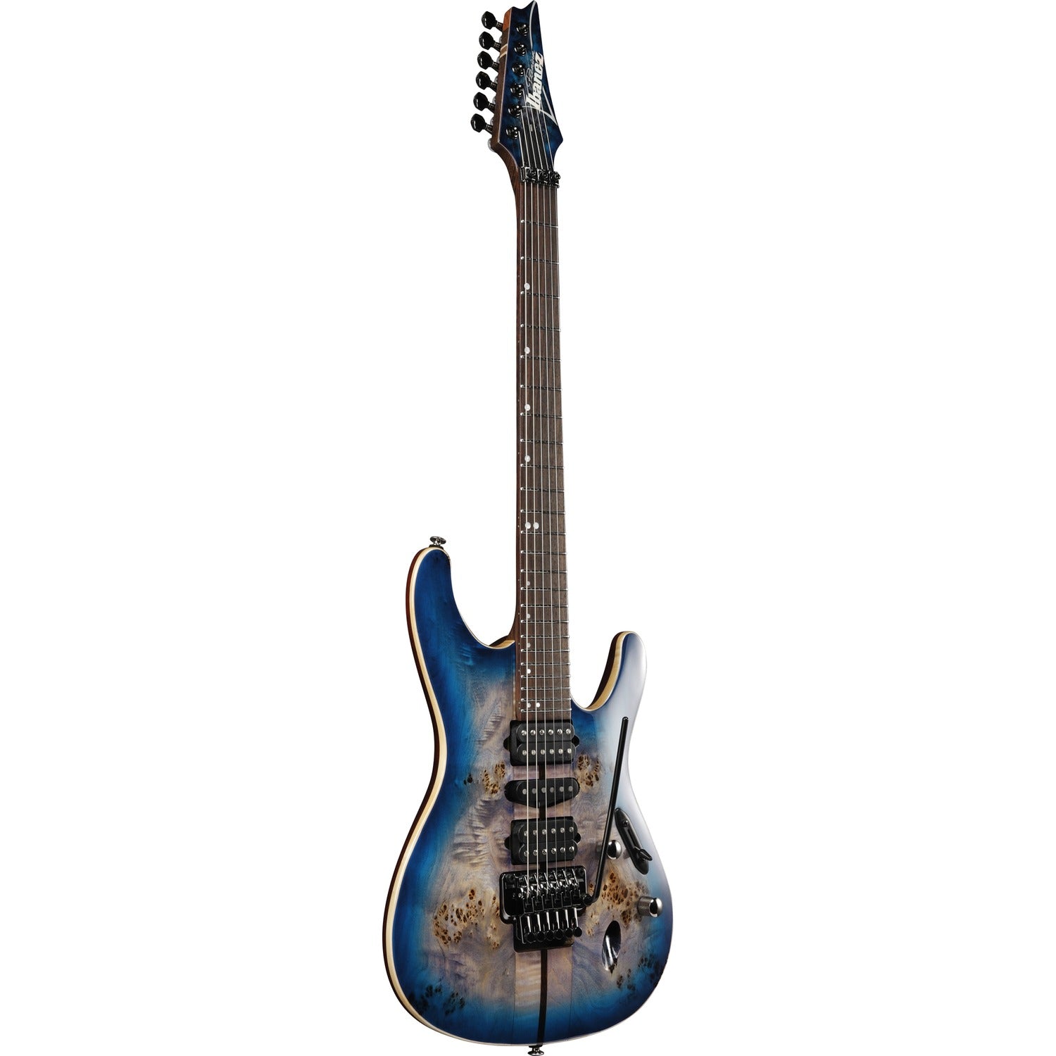 Ibanez Electric Guitars Ibanez S1070PBZ Premium 6-String Electric Guitar - Panga Panga Fretboard - Cerulean Blue Burst