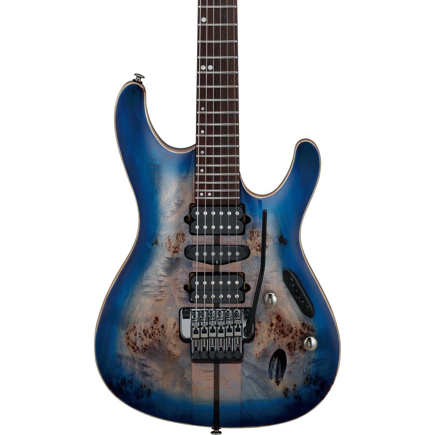Ibanez Electric Guitars Ibanez S1070PBZ Premium 6-String Electric Guitar - Panga Panga Fretboard - Cerulean Blue Burst