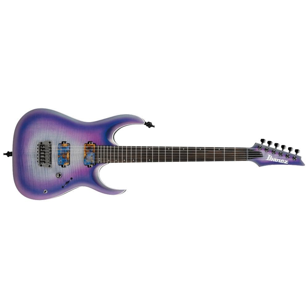 ibanez electric guitars indigo aurora burst flat ibanez rga61al axion label 6 string electric guitar - indigo aurora burst flat