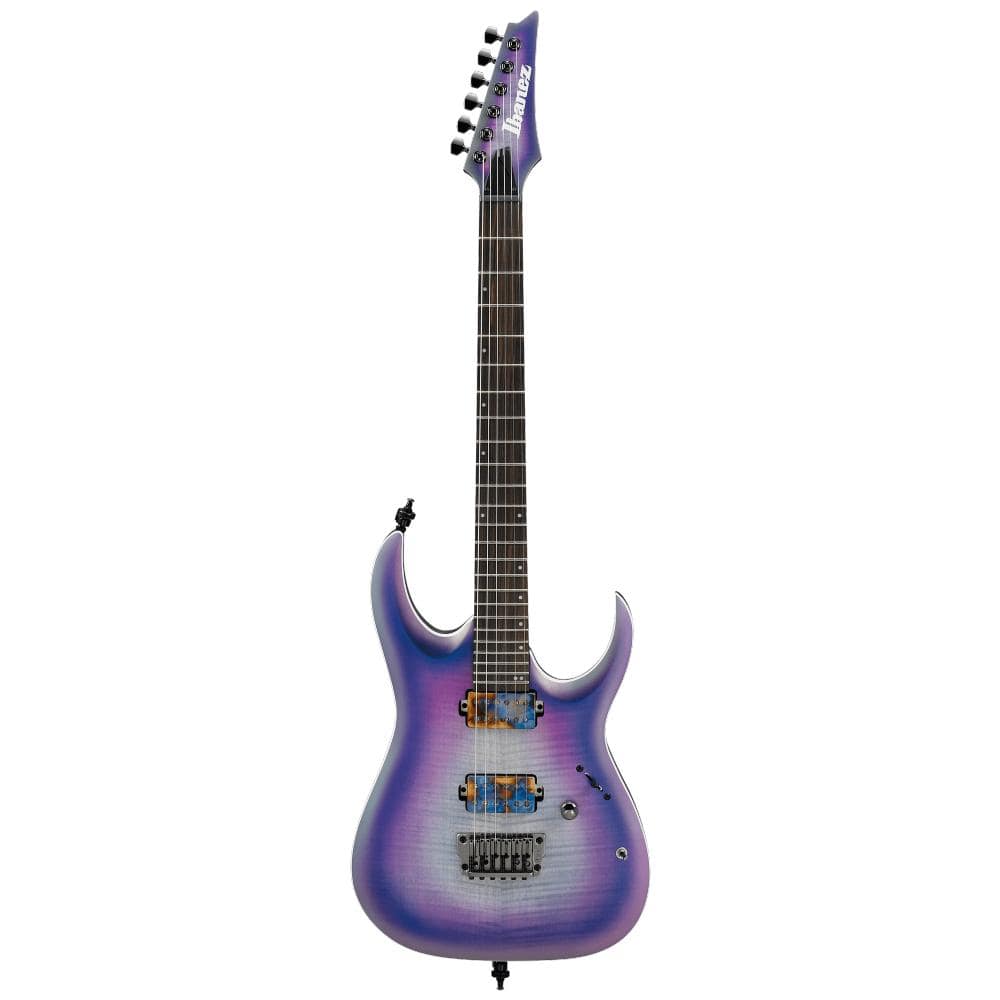 ibanez electric guitars indigo aurora burst flat ibanez rga61al axion label 6 string electric guitar - indigo aurora burst flat #color_indigo-aurora-burst-flat