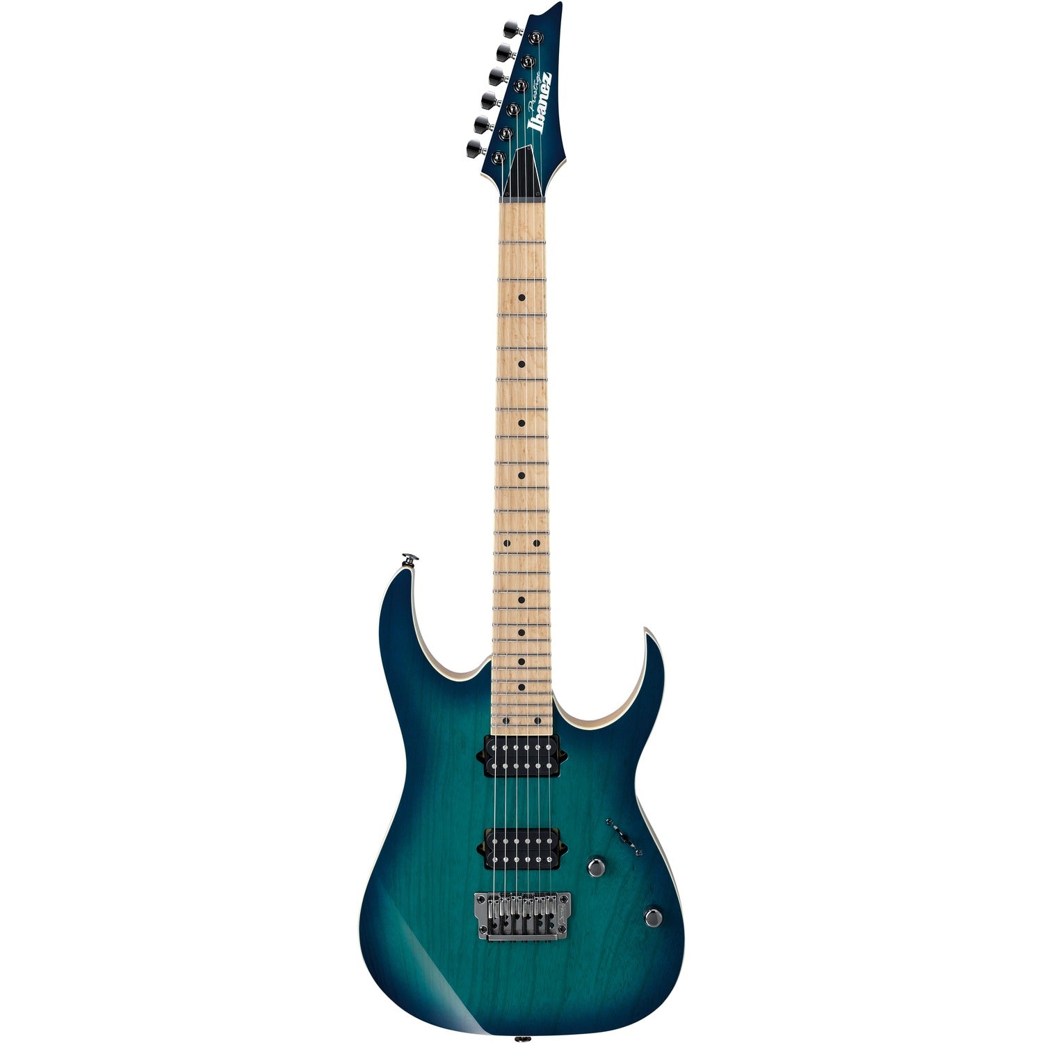 Ibanez Electric Guitars Nebula Green Burst Ibanez RG652AHMFX Prestige Series 6 String Electric Guitar with Case