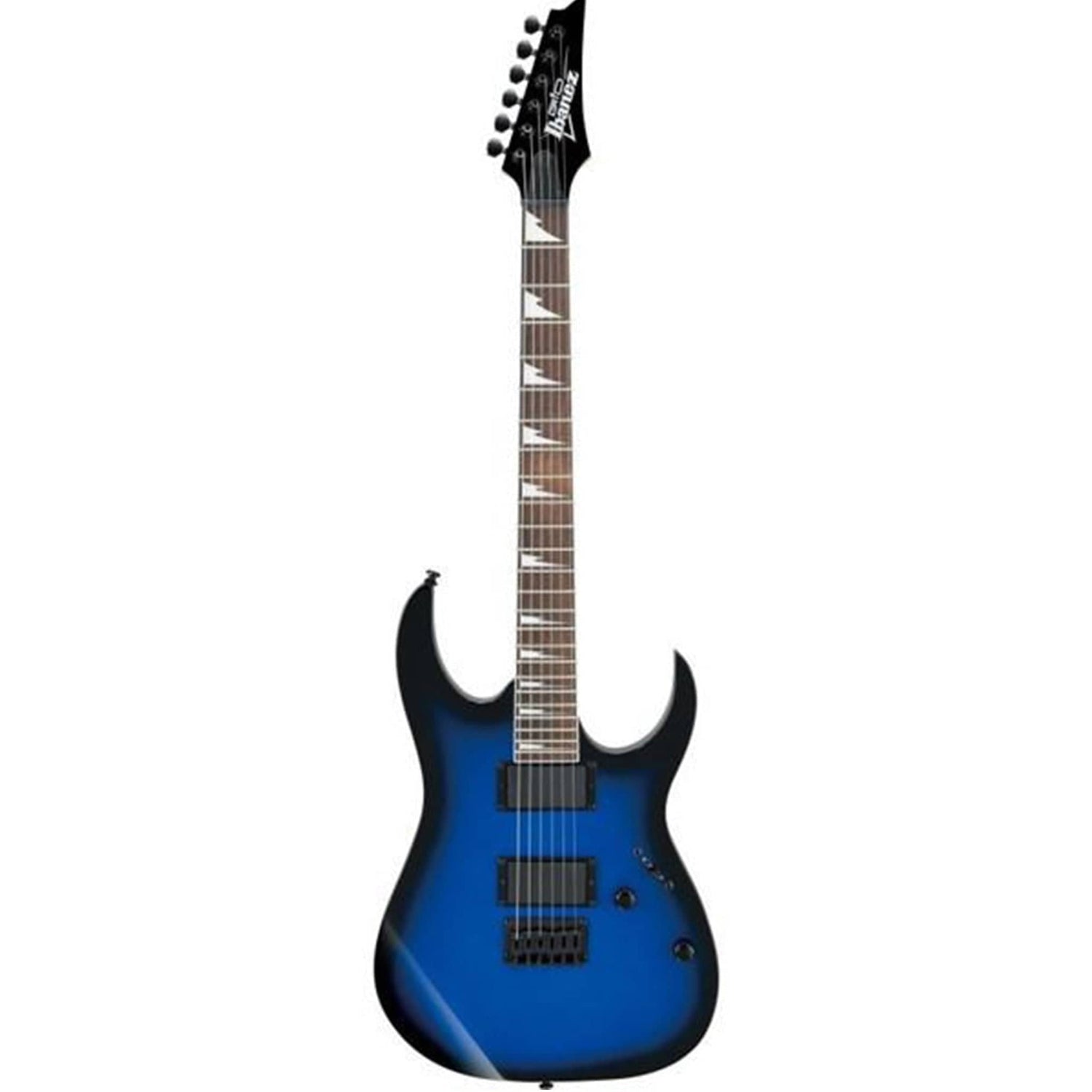 ibanez electric guitars starlight blue sunburst ibanez grg121dx rg gio series electric guitar #color_starlight-blue-sunburst
