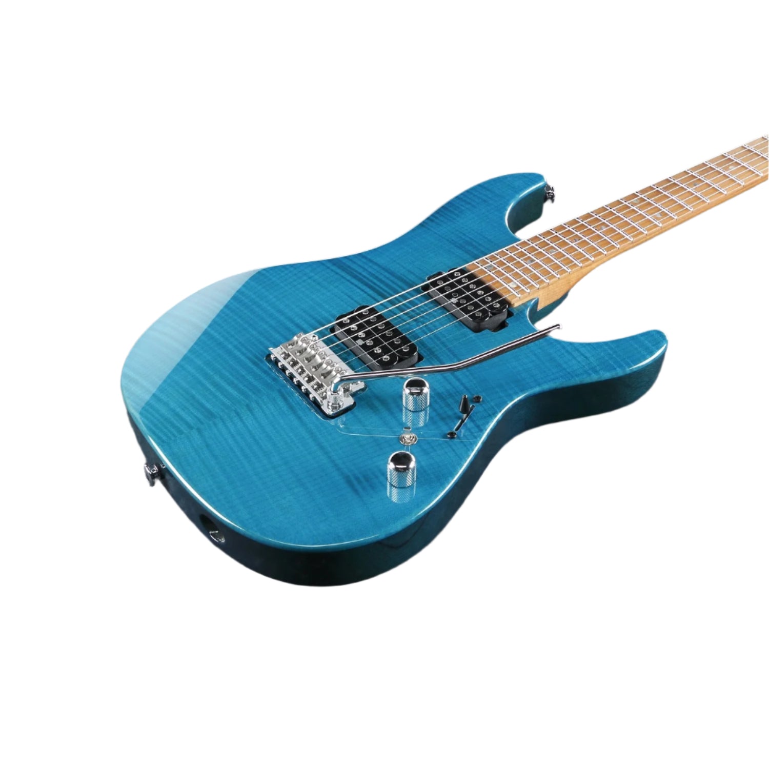Ibanez Electric Guitars Transparent Aqua Blue Ibanez MM1 Martin Miller Signature 6 String Electric Guitar