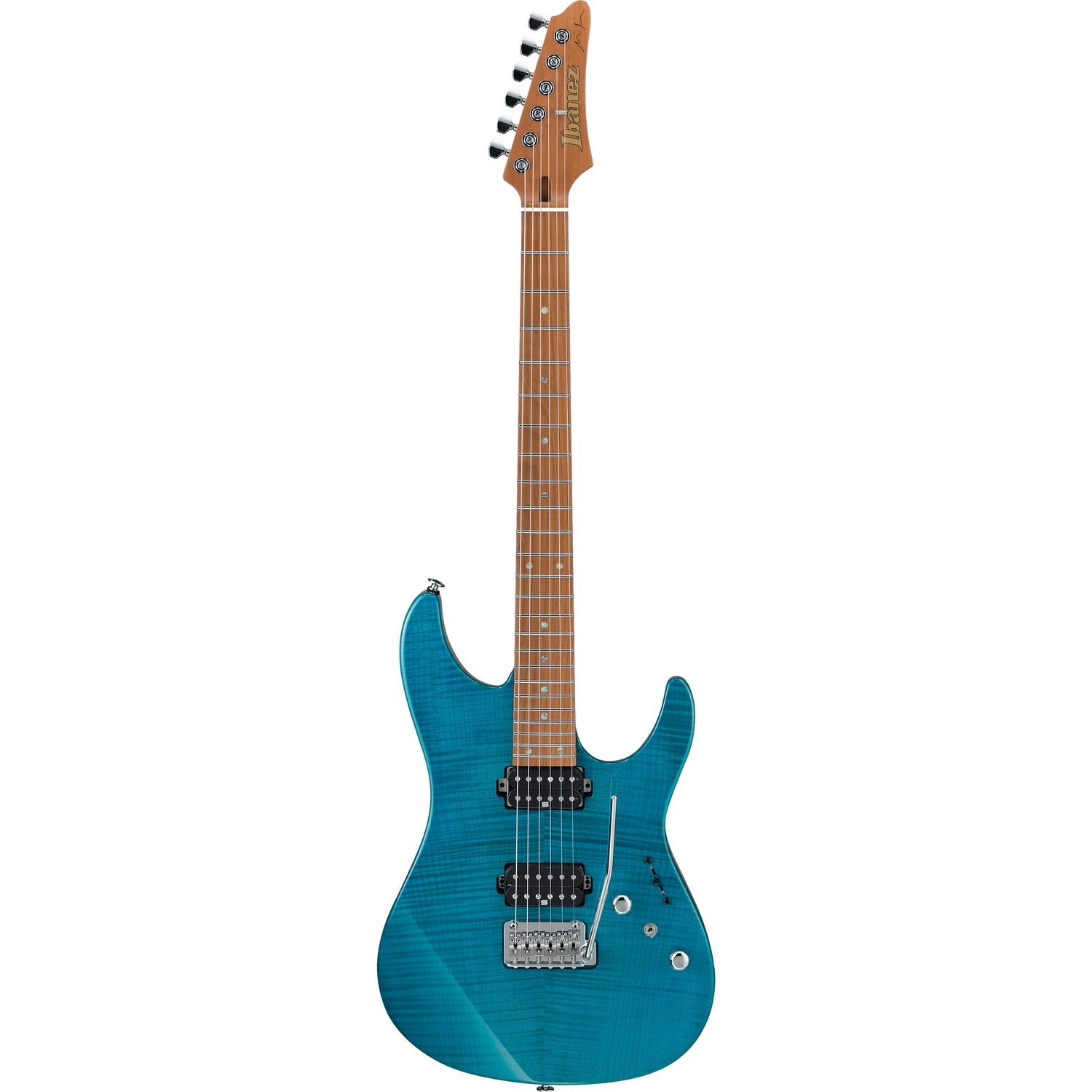 Ibanez Electric Guitars Transparent Aqua Blue Ibanez MM1 Martin Miller Signature 6 String Electric Guitar