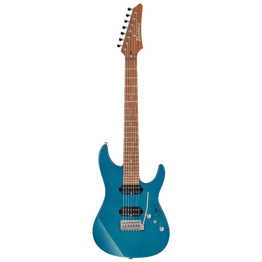 ibanez electric guitars transparent aqua blue ibanez mm7 martin miller signature 7 string electric guitar
