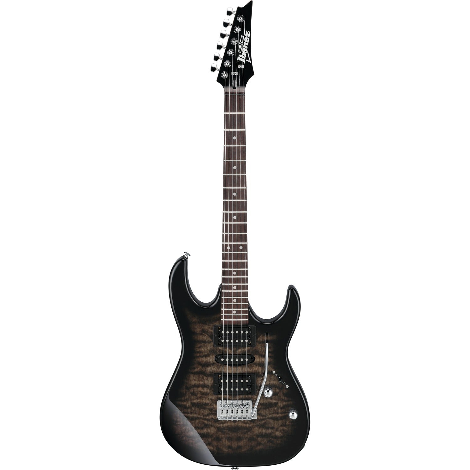 Ibanez Electric Guitars Transparent Black Sunburst Ibanez GRX70QA RG Gio Series 6-String Electric Guitar #color_transparent-black-sunburst
