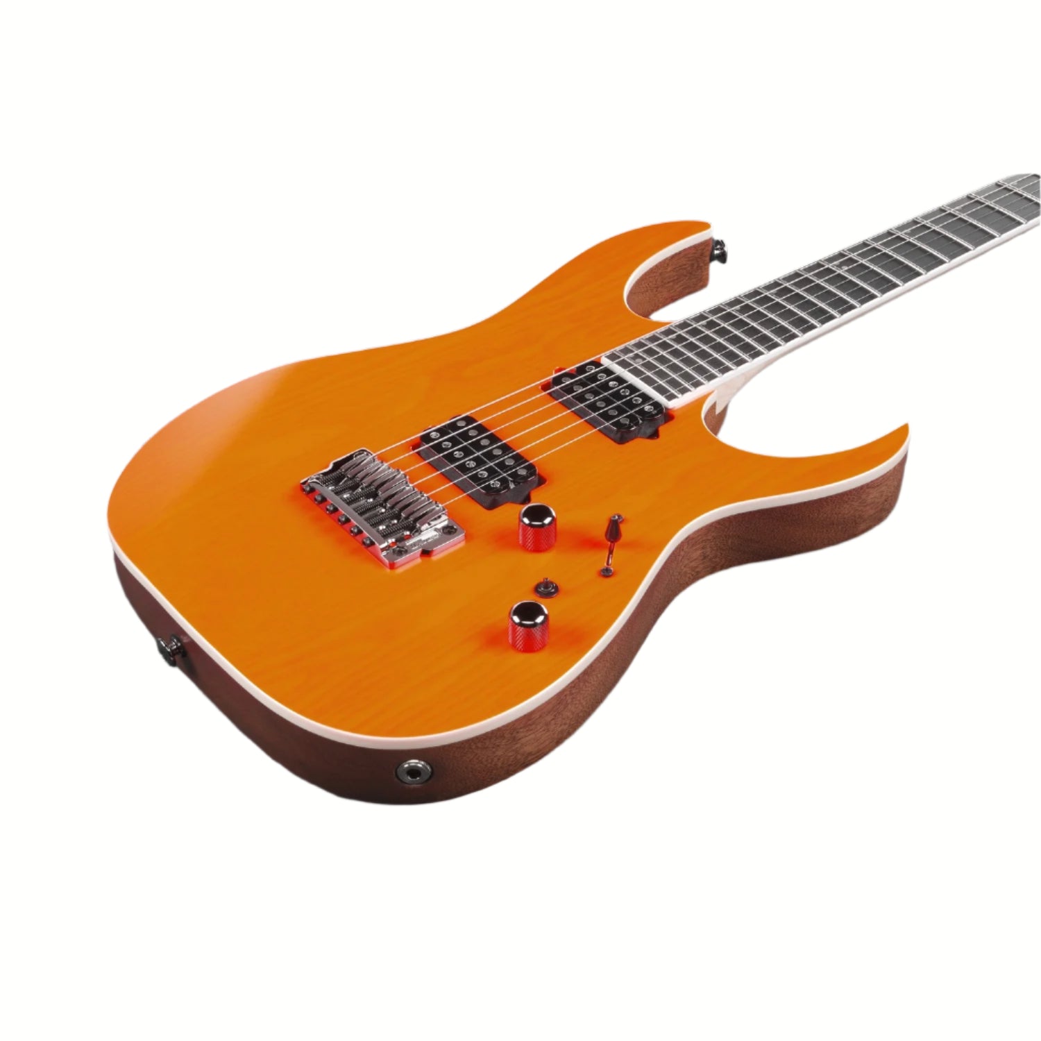 Ibanez Electric Guitars Transparent Fluorescent Orange Ibanez RG Prestige Series RGR5221 Electric Guitar With Case