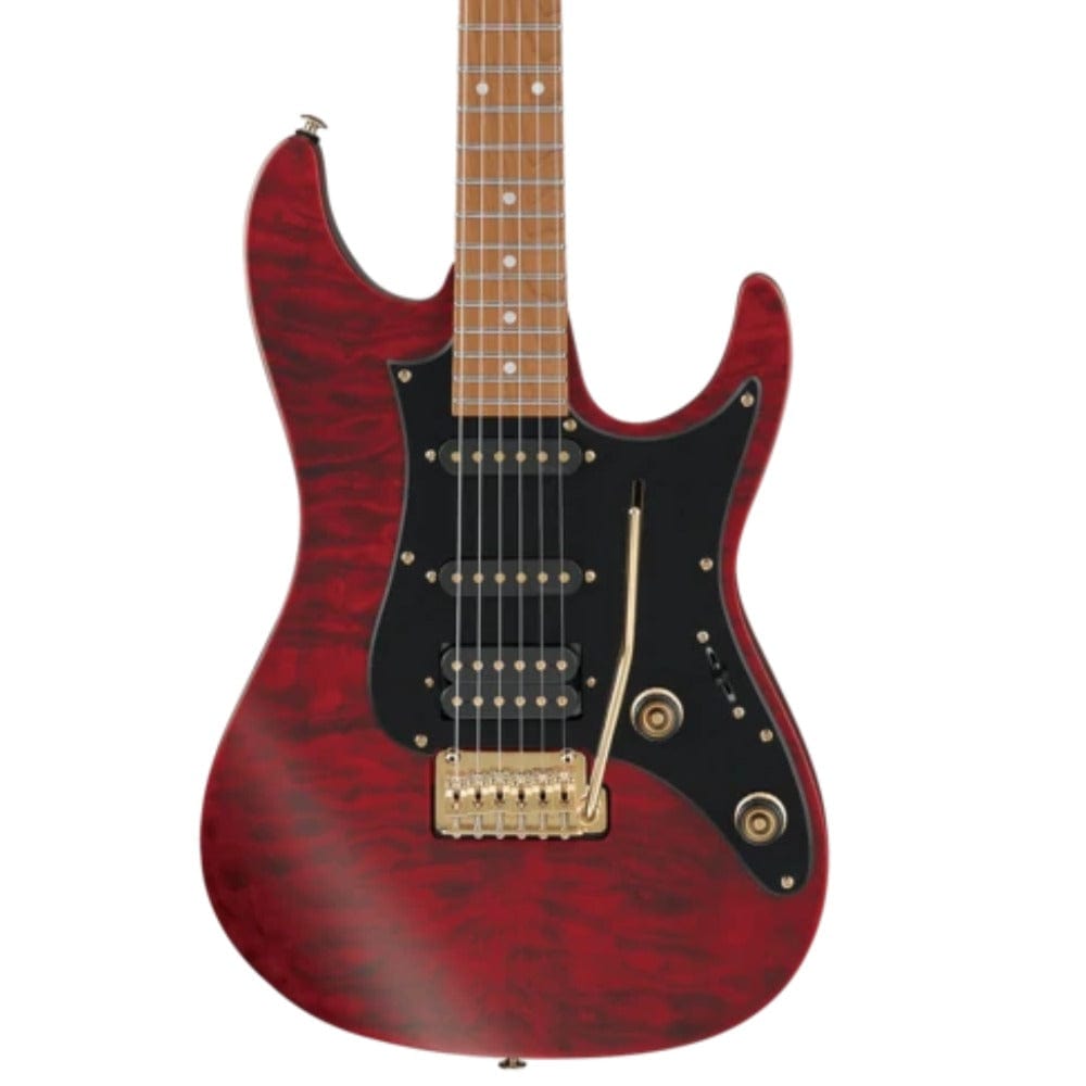 ibanez electric guitars transparent red matte ibanez slm10 electric guitar with gig bag