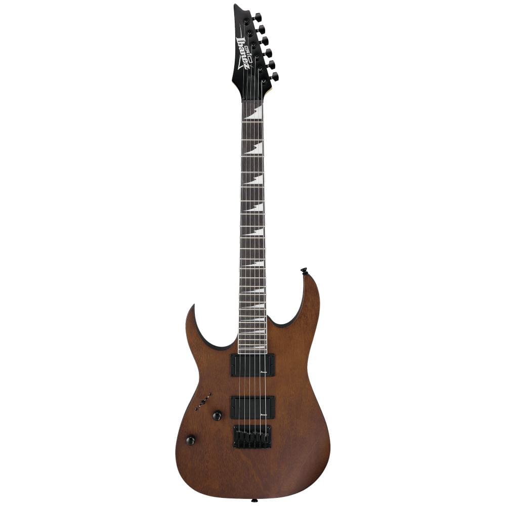 ibanez electric guitars walnut flat ibanez grg121dxl rg gio series 6 string left-handed electric guitar - walnut flat