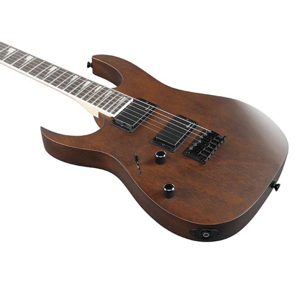 ibanez electric guitars walnut flat ibanez grg121dxl rg gio series 6 string left-handed electric guitar - walnut flat