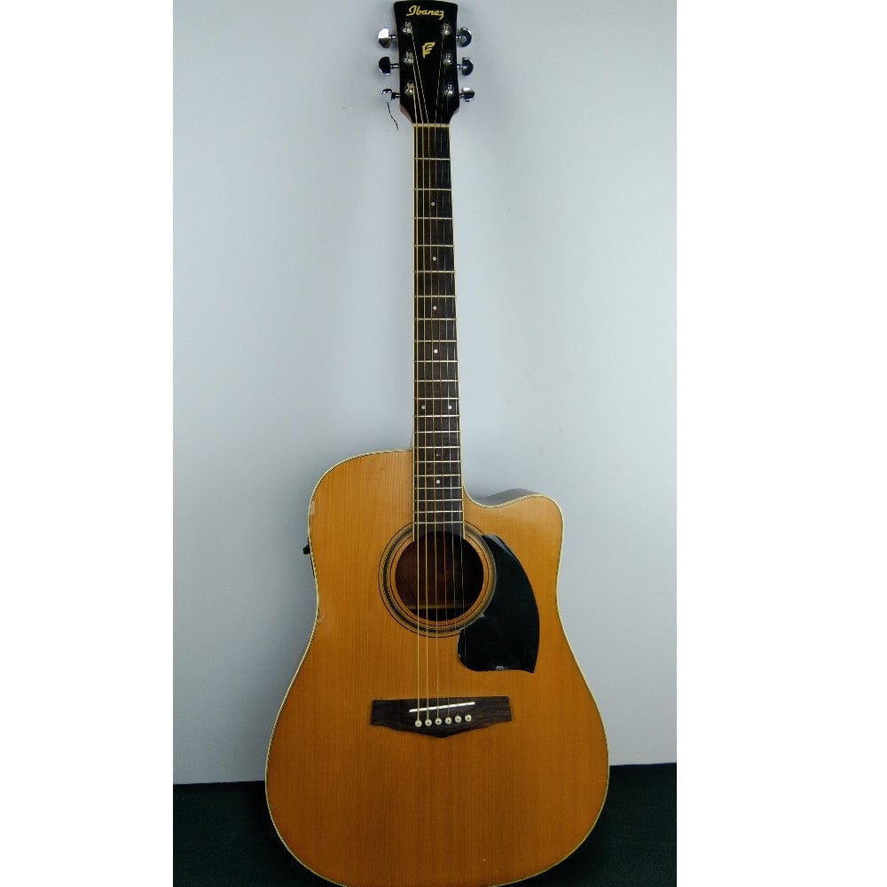 ibanez electro acoustic guitars 202101729006 ibanez pf15ecent performance dreadnought electro acoustic guitar - natural - open box b stock #barcode_202101729006