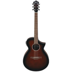 Ibanez Electro Acoustic Guitars Dark Violin Sunburst High Gloss Ibanez AEWC11 Semi Electro Acoustic Guitar