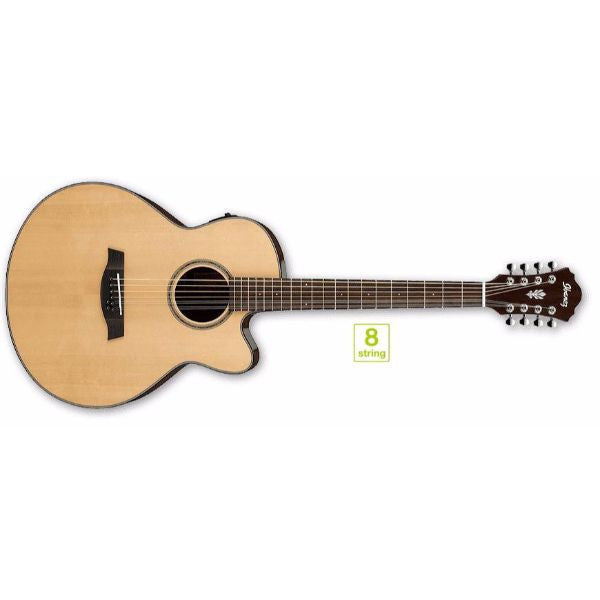 ibanez electro acoustic guitars ibanez ael108td 8-string acoustic electric guitar