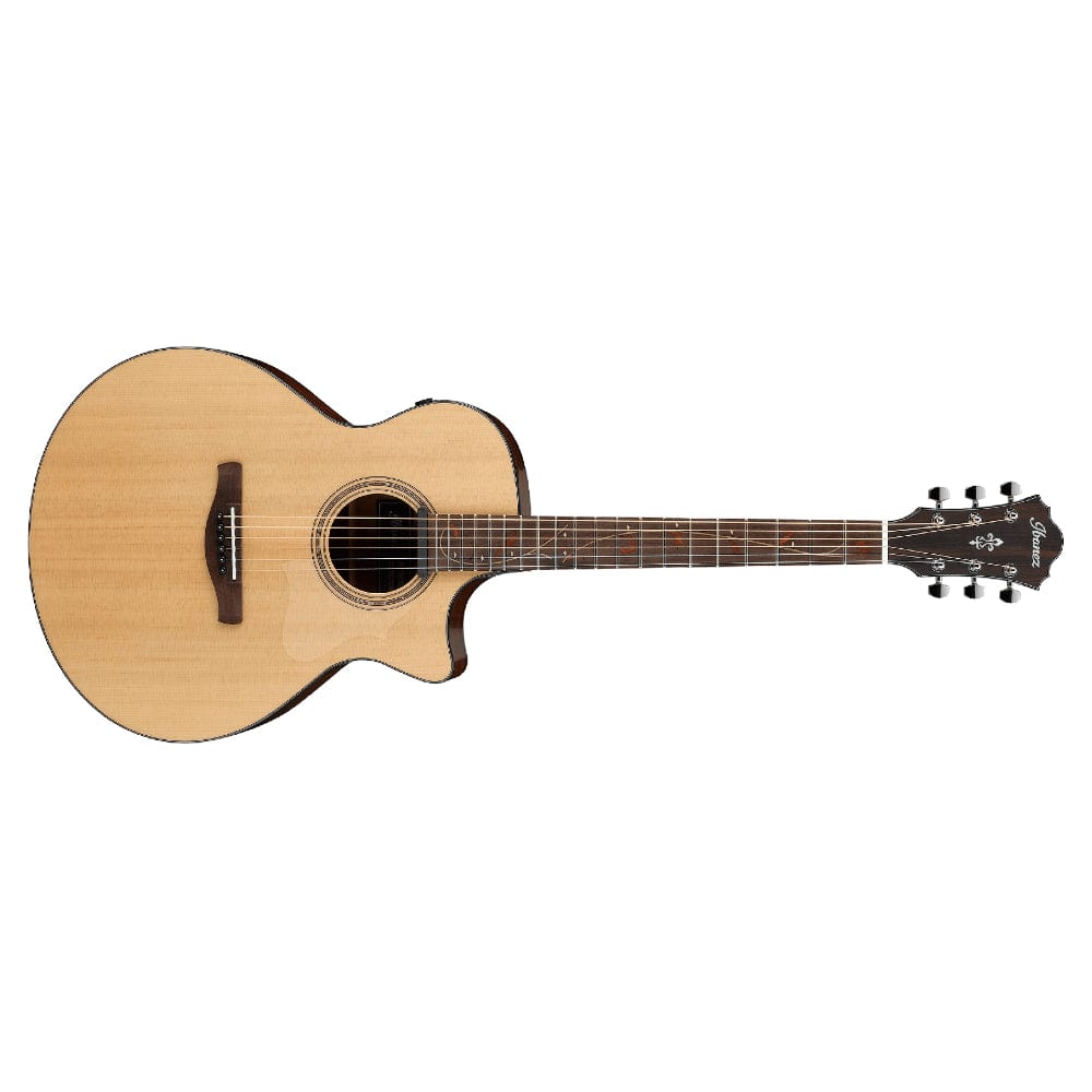 ibanez electro acoustic guitars natural low gloss ibanez ae275 ae series electro acoustic guitar - natural low gloss