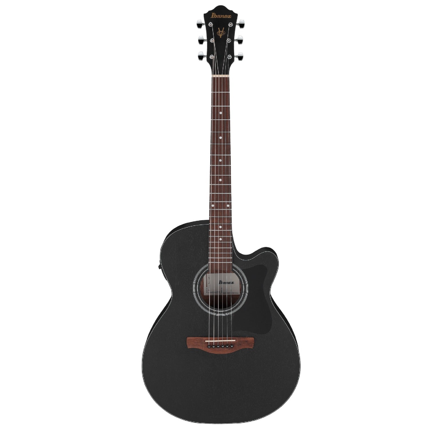 Ibanez Electro Acoustic Guitars Weathered Black Open Pore Ibanez VC44CE 6 String Electro Acoustic Guitar