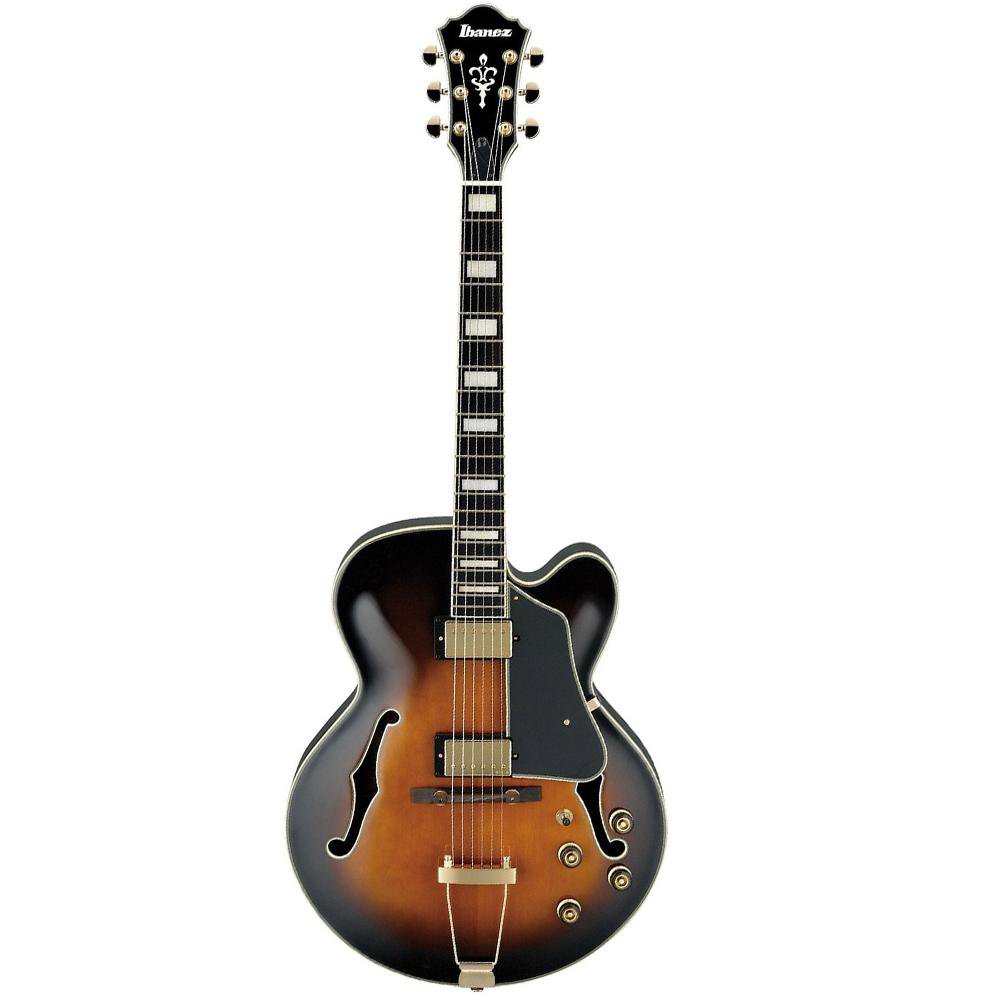ibanez hollow & semi-hollow electric guitars ibanez afj95 hollow body electric guitar - rosewood fretboard - vintage sunburst