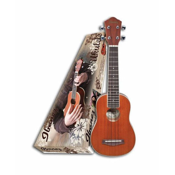 ibanez soprano ukuleles ibanez iuks5 soprano ukulele pack with gig bag and tuner - natural