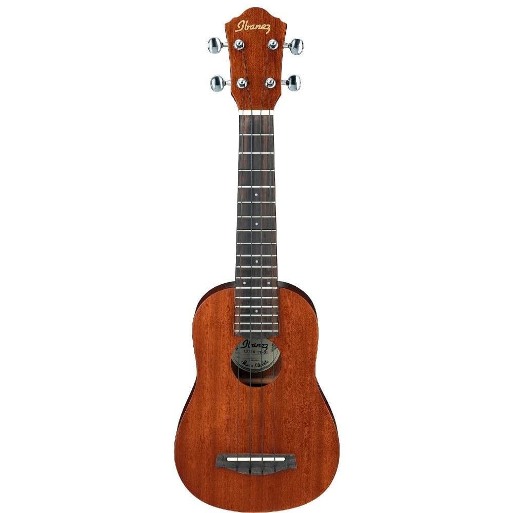 ibanez soprano ukuleles ibanez uks10 soprano ukulele with gigbag - natural