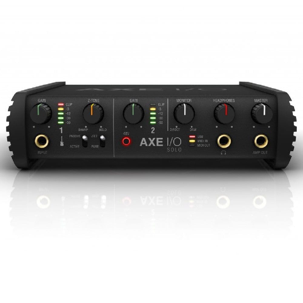 ik multimedia audio interfaces black ik multimedia axe i/o solo 2 in 3 out compact audio interface