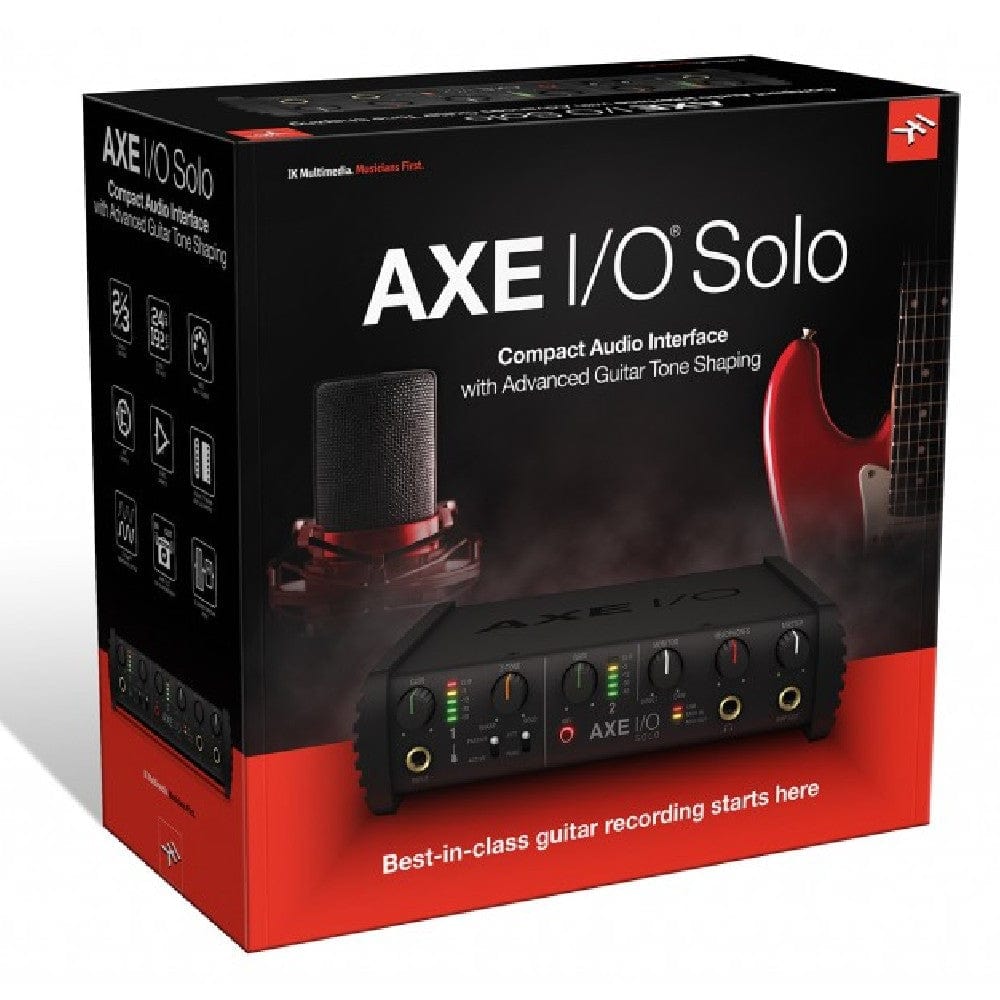 ik multimedia audio interfaces black ik multimedia axe i/o solo 2 in 3 out compact audio interface