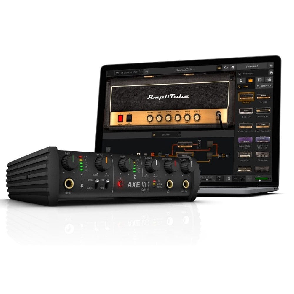 ik multimedia audio interfaces black ik multimedia axe i/o solo 2 in 3 out compact audio interface