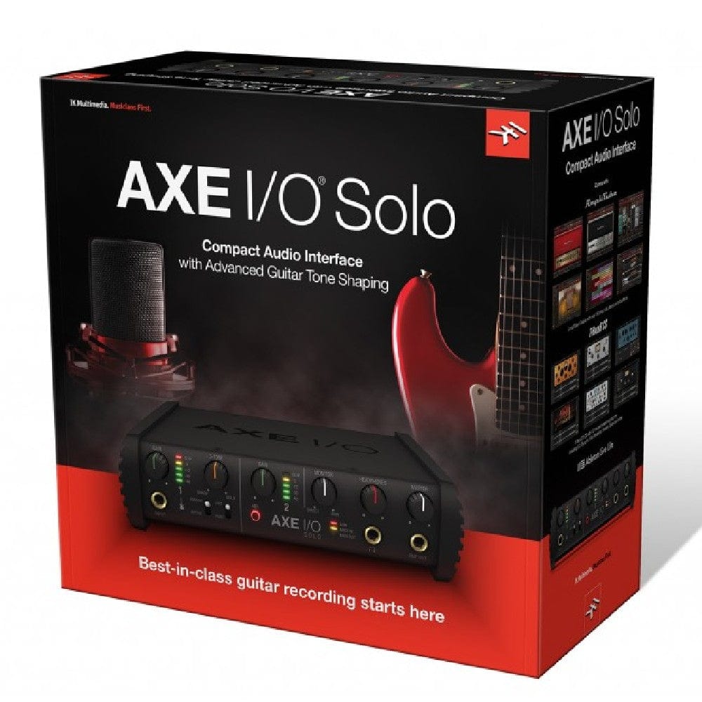 ik multimedia audio interfaces black ik multimedia axe i/o solo 2 in 3 out compact audio interface